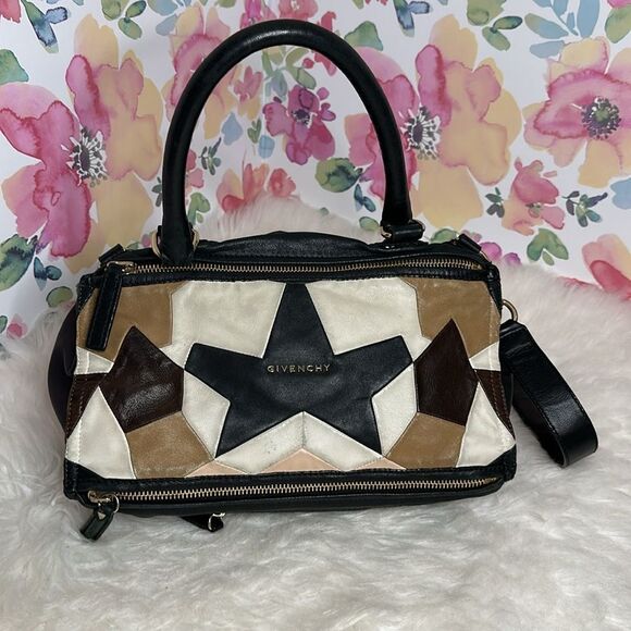 💯Authentic Givenchy PANDORA LEATHER HANDBAG Multi Color MM Size🍀 - Picture 7 of 17
